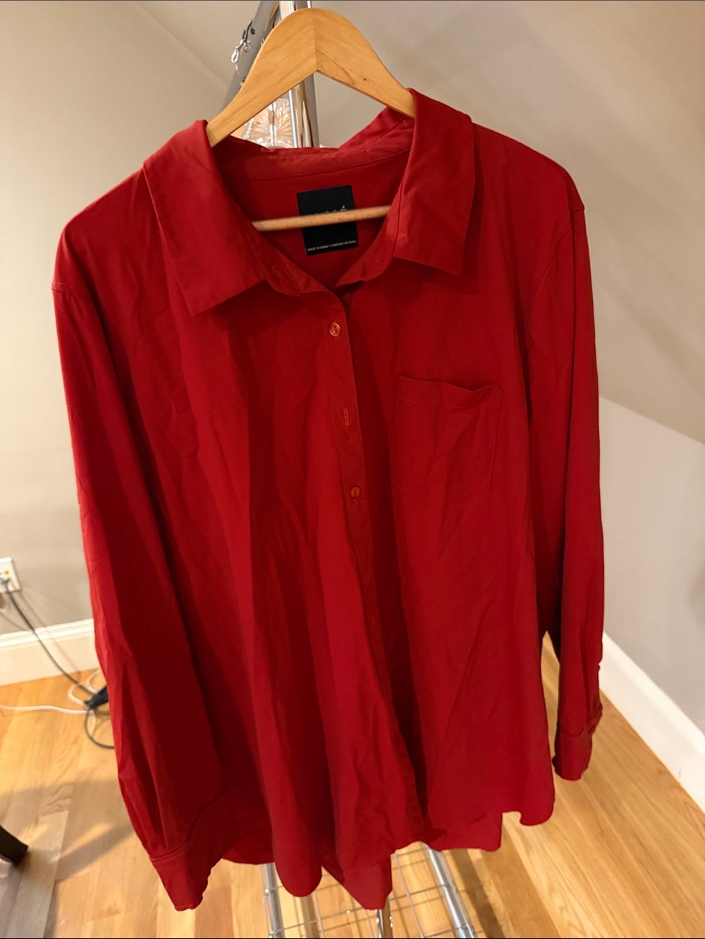 Lysse Red Women's Button Down Shirt